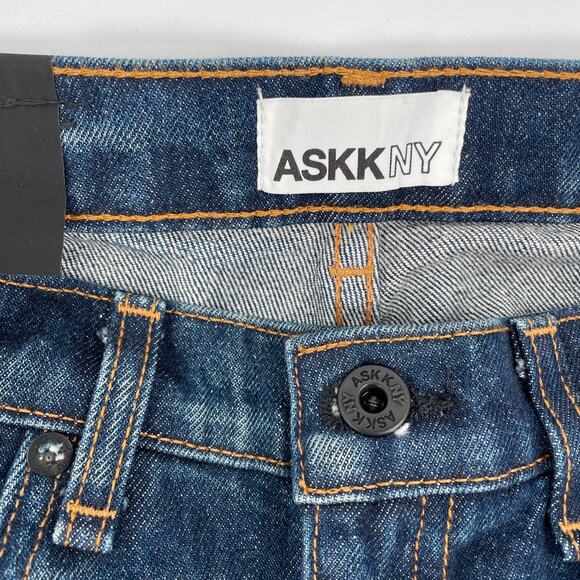ASKK NY NWT Straight Leg Mid Wash 100% Cotton Denim Jeans // 26 - Picture 6 of 10